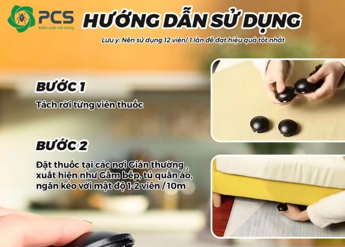 Hướng dẫn sử dụng thuốc diệt gián của Nhật 